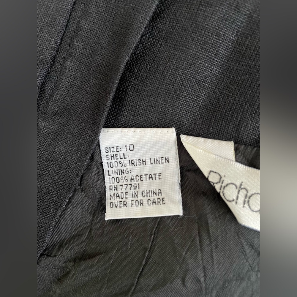 Richard Malcolm Black Irish Linen Sheath Dress - Picture 7 of 9